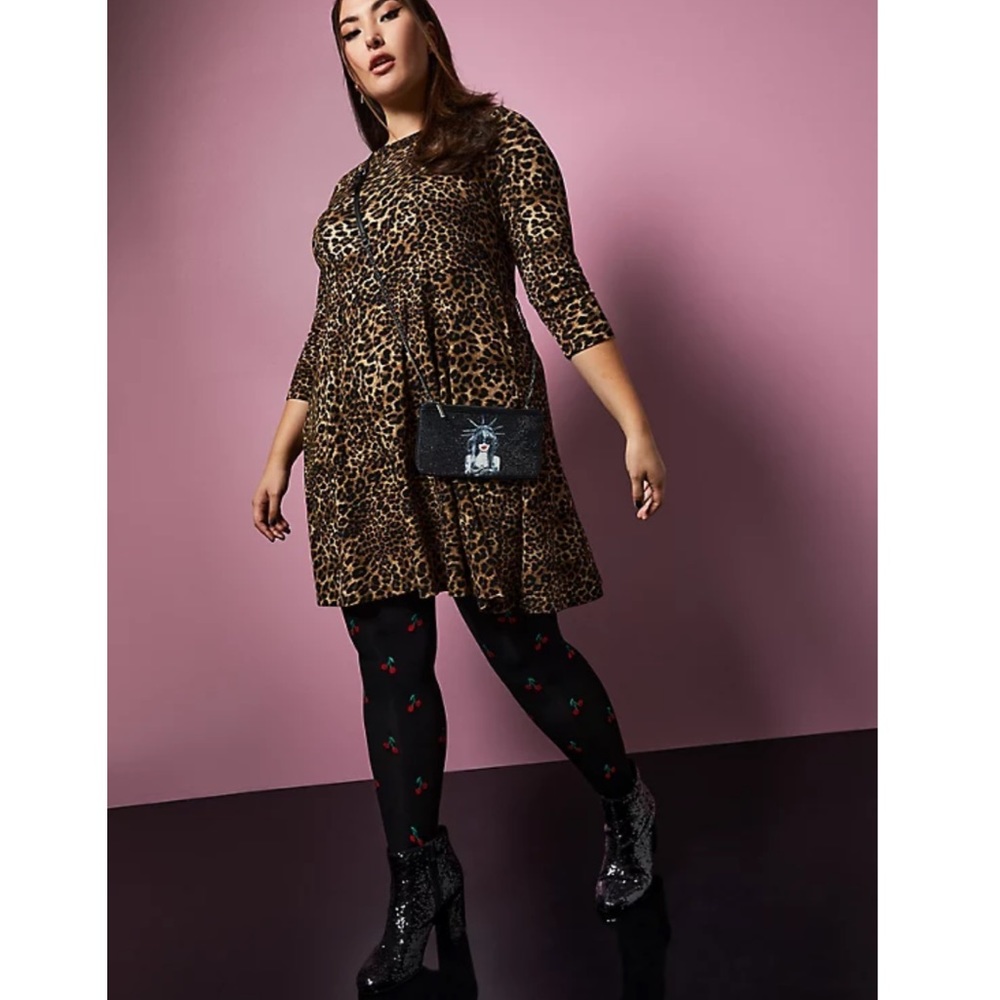 Betsey Johnson x Torrid Leopard Ponte Skater Dress